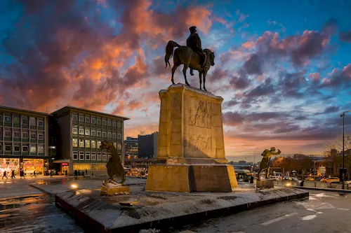 Turkey, Ankara - Atatürk Statue in the Ulus District of Ankara