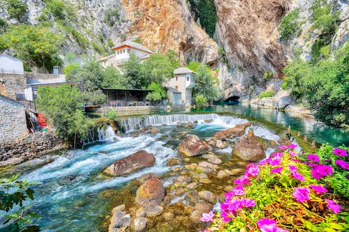 Bosnia and Herzegovina, Blagaj - Dervish monastery (Tekke) at the Buna River spring