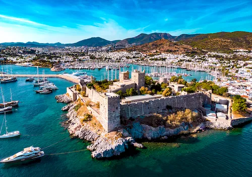 Turkey, Bodrum - View of Bodrum in Mugla Province