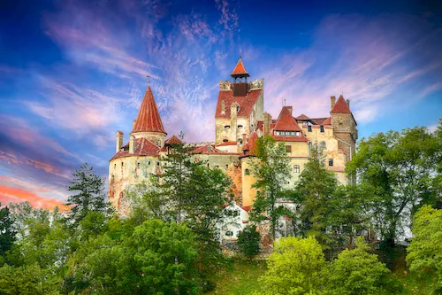 Romania, Brasov - Medieval Bran Castle, known for the Dracula legend in Transylvania