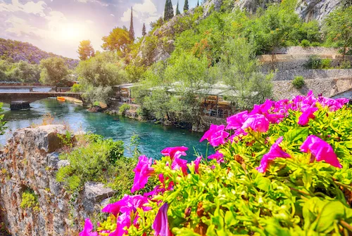 Bosnia and Herzegovina, Blagaj - Buna River spring near Blagaj Tekija