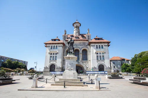 Romania, Constanța - National History and Archaeology Museum with the Ovid Statue