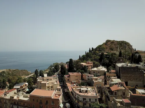 Italy, Messina - Urban landscape beside the Mediterranean Sea
