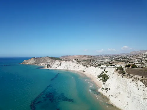 Italy, Sicily - Scala dei Turchi (Turkish Steps) overlooking the Mediterranean coast