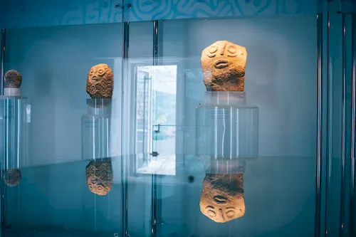 Serbia, Boljetin - Prehistoric artifacts and Mesolithic sculptures at Lepenski Vir, a UNESCO landmark