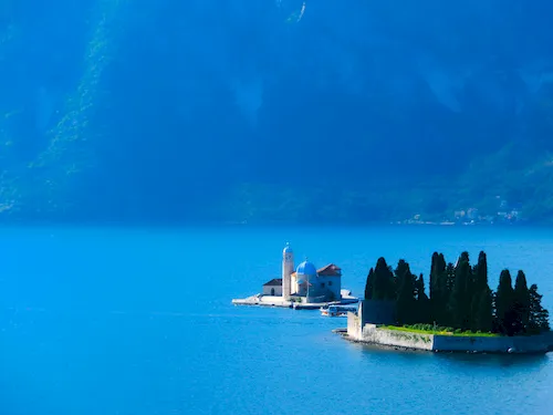 Montenegro, Bay of Kotor - Two small islands in the Bay of Kotor