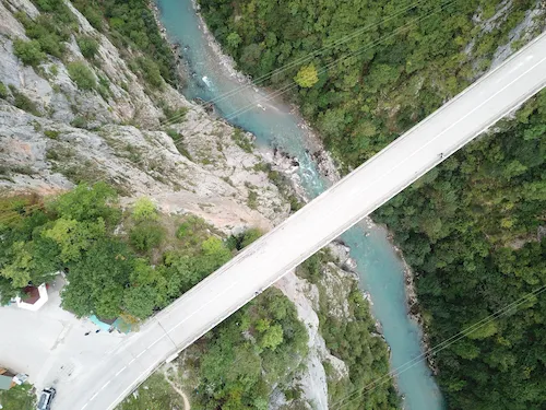 Montenegro, the Đurđevića Tara Bridge over the Tara Canyon