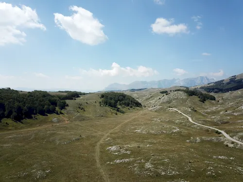 Green mountain landscape in Durmitor National Park, Montenegro