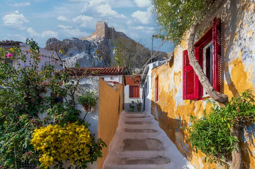 Greece, Athens - Street view in the Plaka district