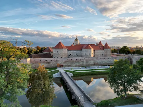 Romania, medieval Făgăraș Fortress in Transylvania