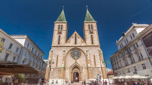 Bosnia and Herzegovina, Sarajevo - Catholic Cathedral, also known as the Sacred Heart Cathedral