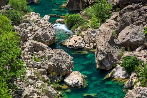 Turkey, Mersin - Yerkopru Waterfall in Mut